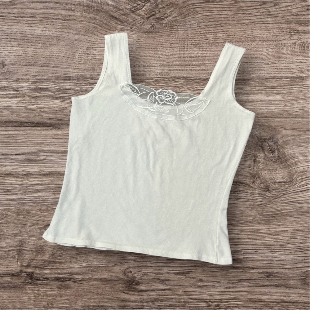 Lace Trim Camisole Tank Top Women’s Medium